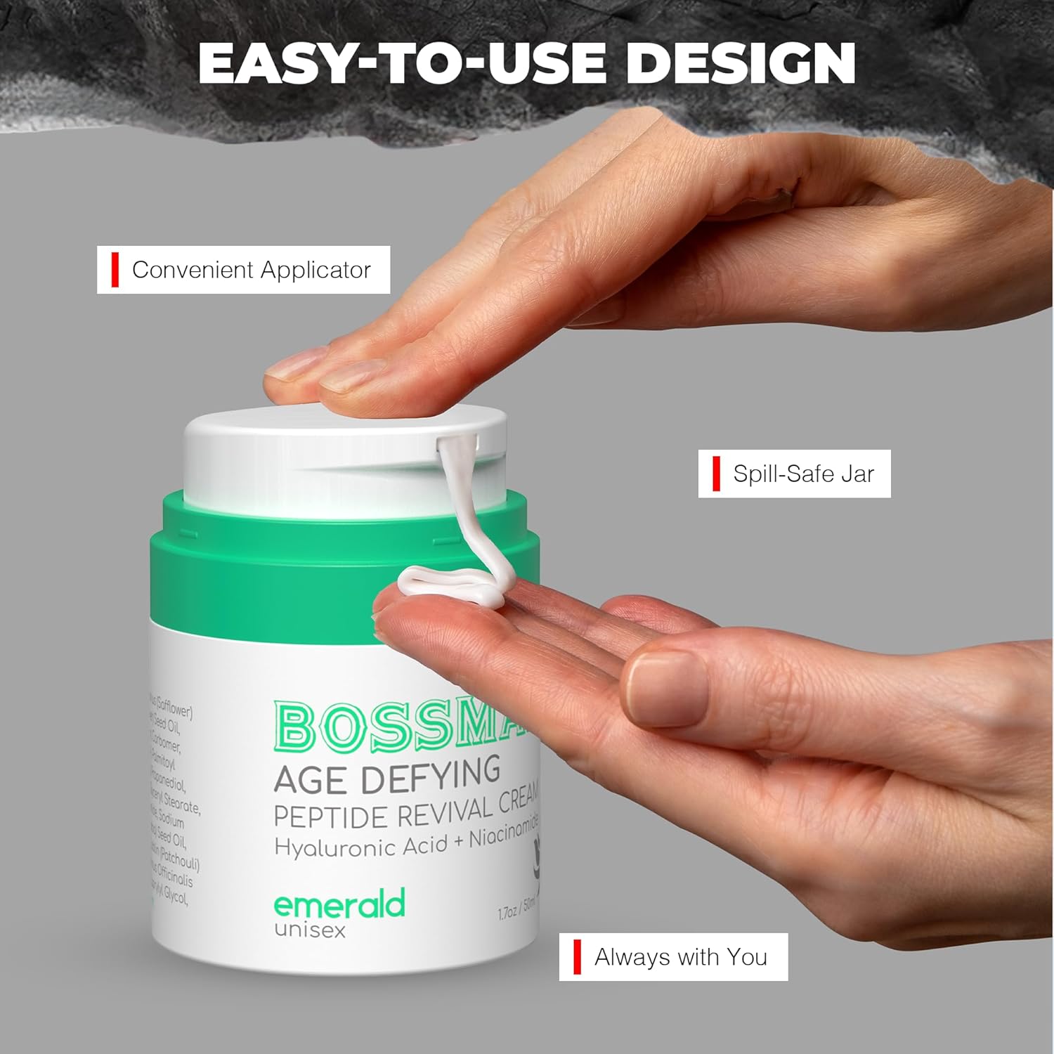 Bossman Anti- Aging Peptide Revival Cream 1.7 oz