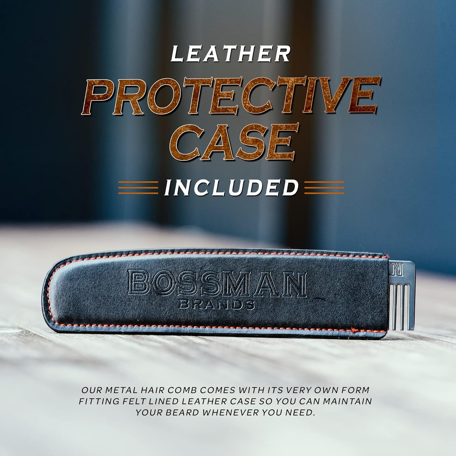 Bossman Metal Beard & Mustache Comb | Metal Beard Comb