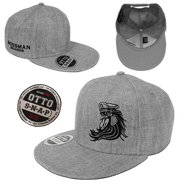 Bossman Heather Grey Snapback Hat Bossman Brands