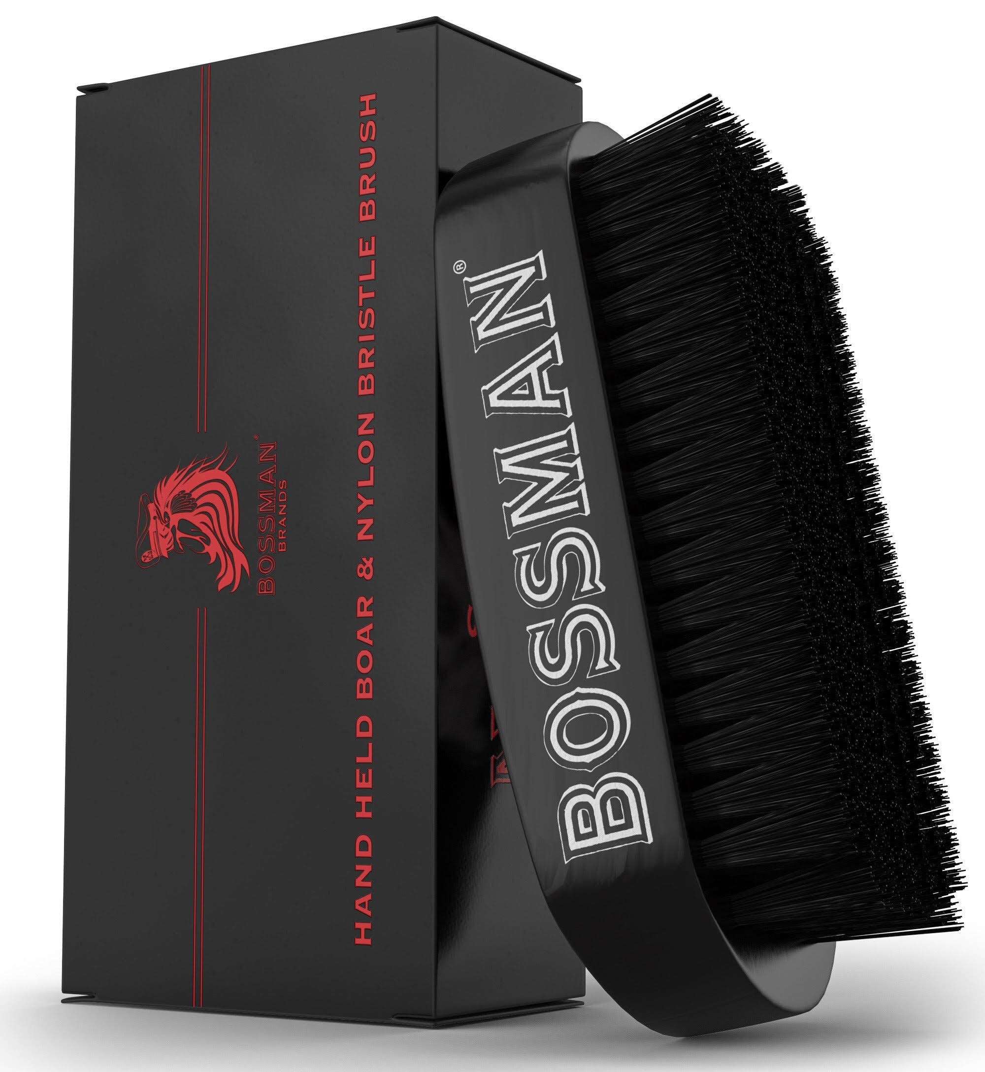 Bossman's Hand Held Boar & Nylon Bristle Brush Bossman Brands