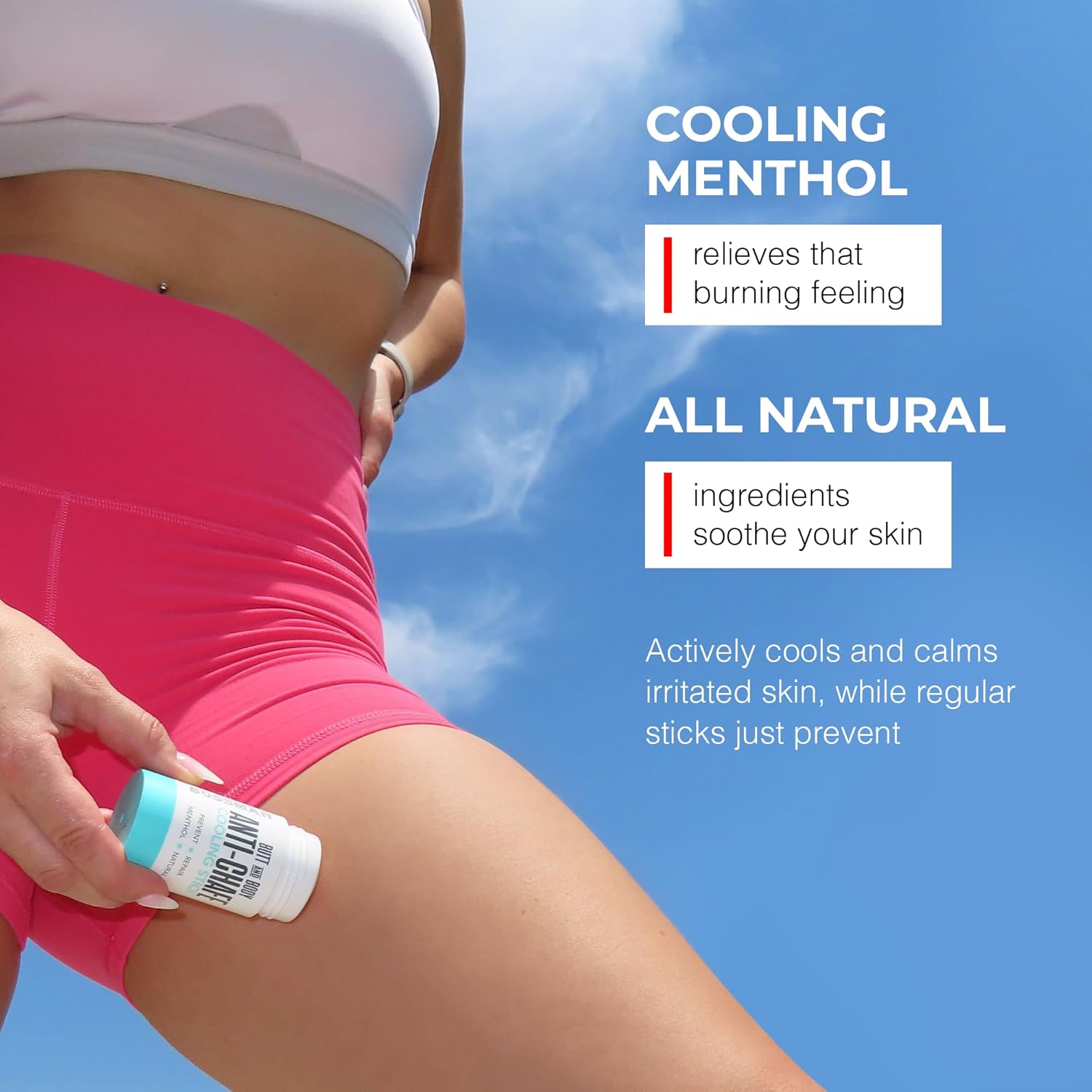 Butt & Body Cooling Anti-Chafe Stick with Menthol