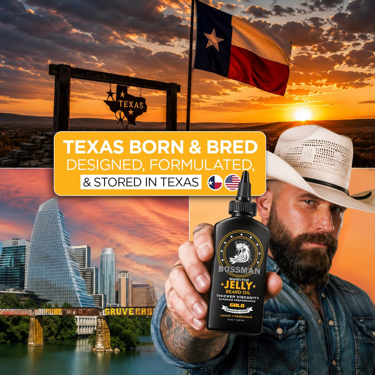 Jelly Beard Oil, Gold, Texas born and bred#Scent_Gold