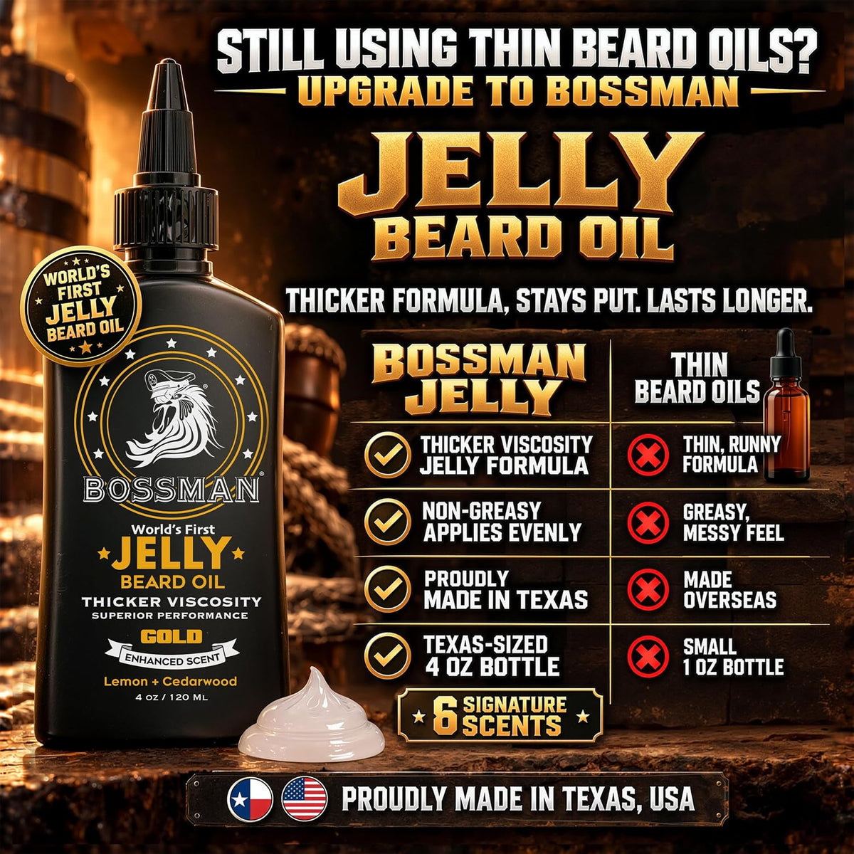 Jelly Beard Oil, Gold, upgrade from thin beard oil#Scent_Gold