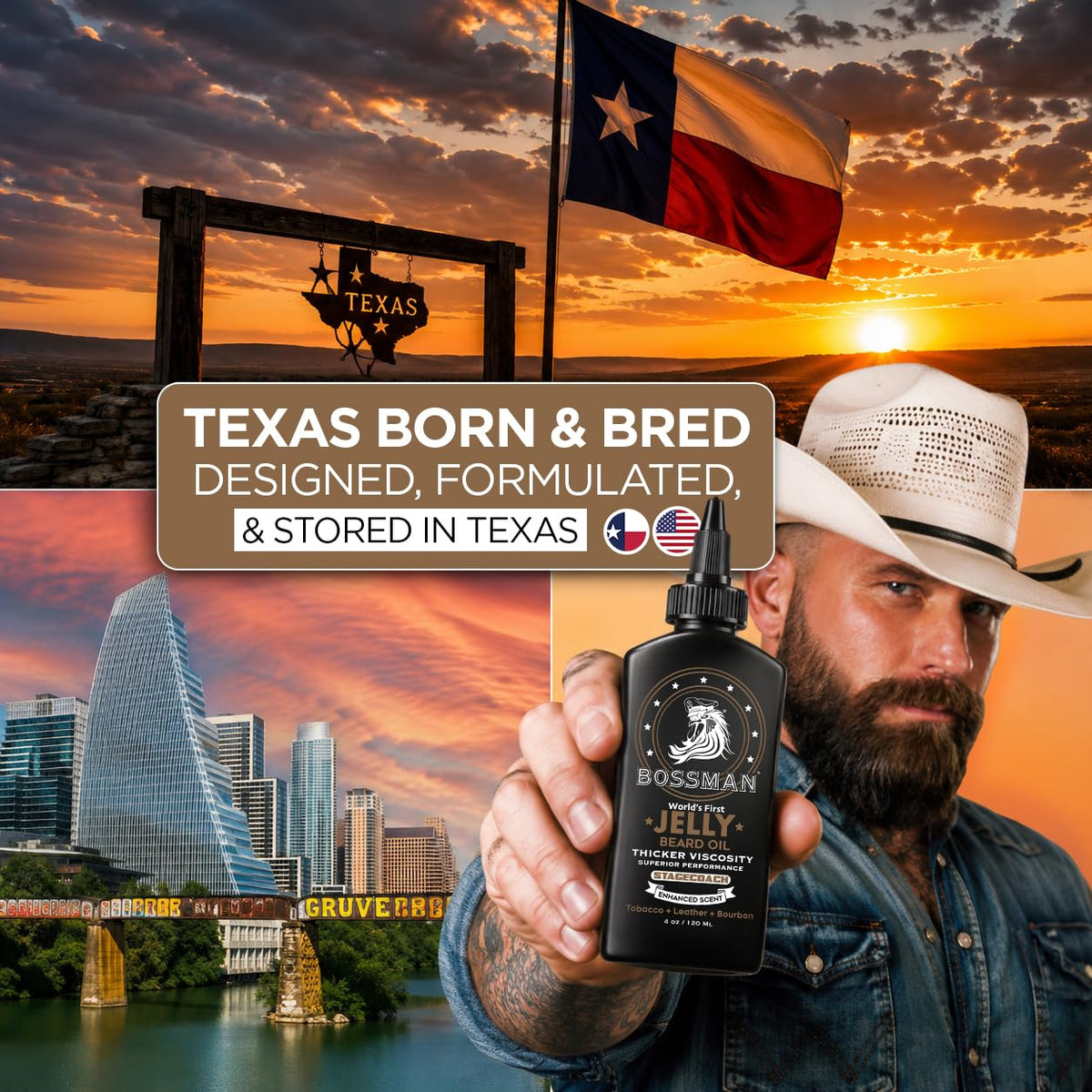 Jelly Beard Oil, Stagecoach, Texas born and bred#Scent_Stagecoach