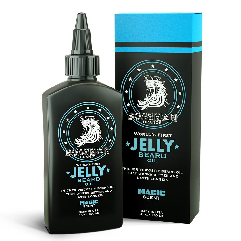 Jelly Beard Oil, Magic, bottle and box#Scent_Magic