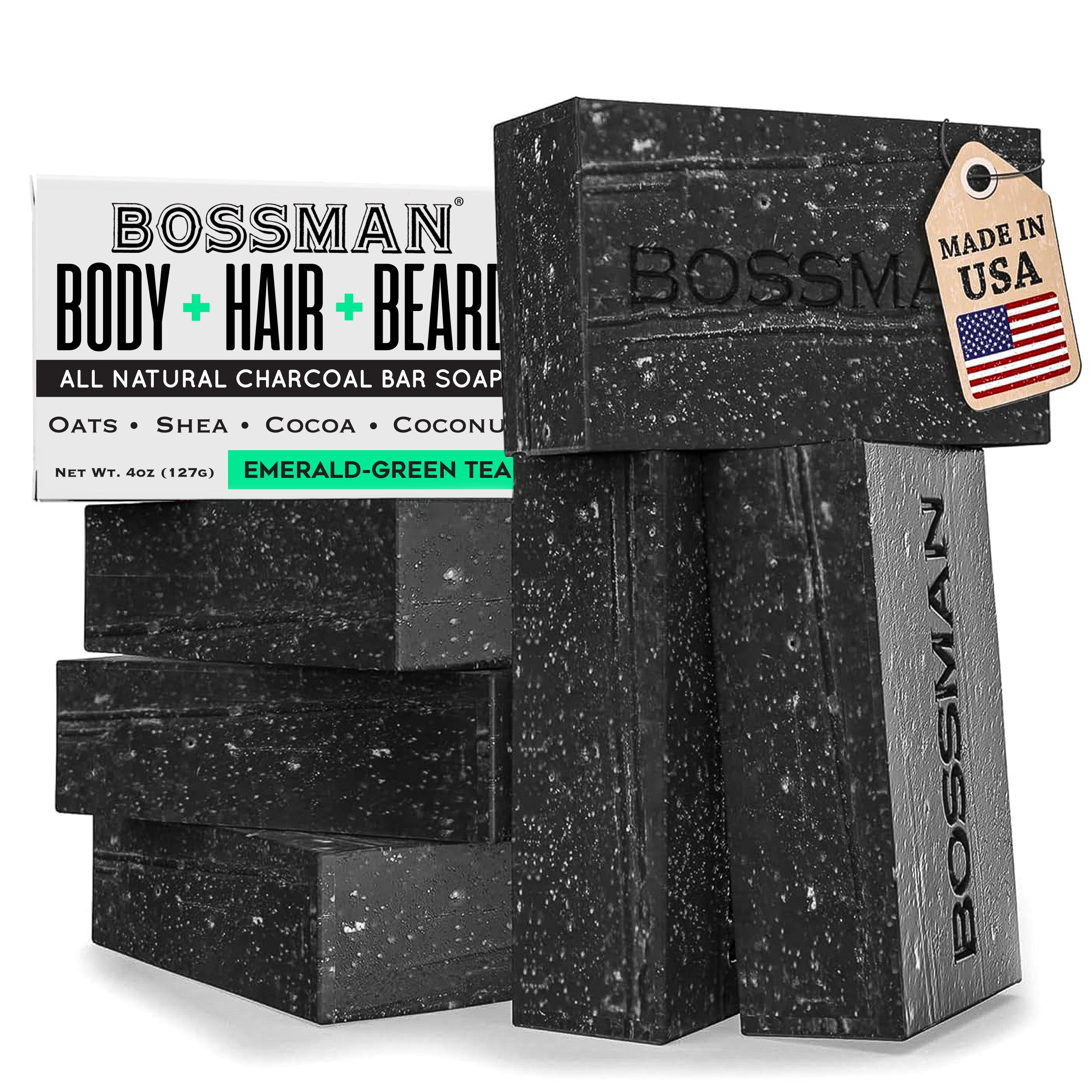 4 in 1 Exfoliating Beard, Hair & Body Soap