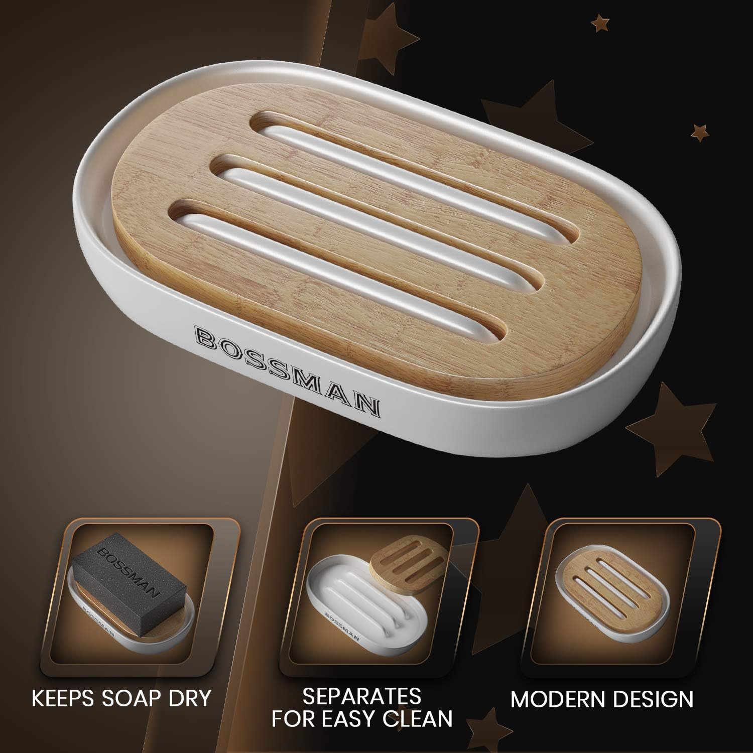 White Ceramic Soap Dish [Clearance - Final Sale]