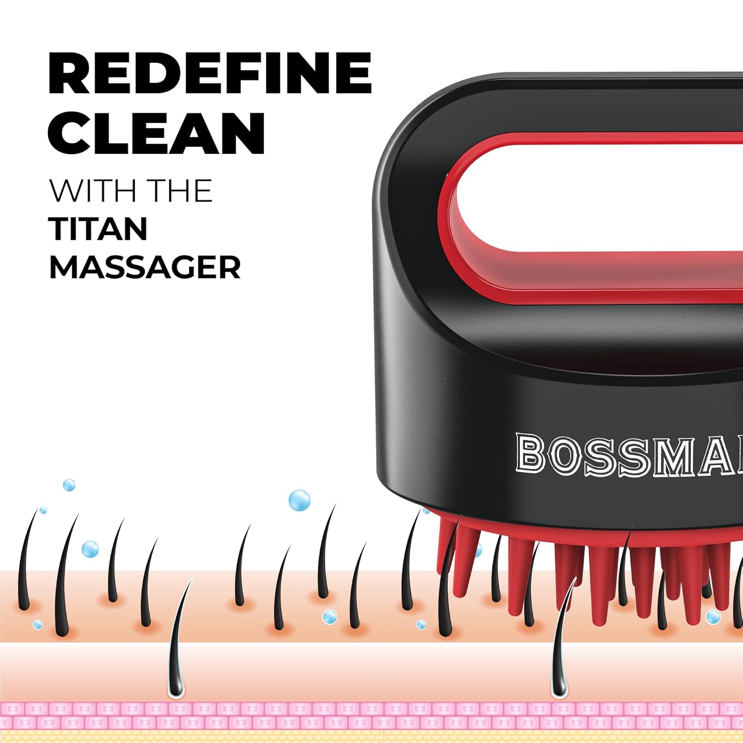 Bossman Titan Shower Scalp Massager.