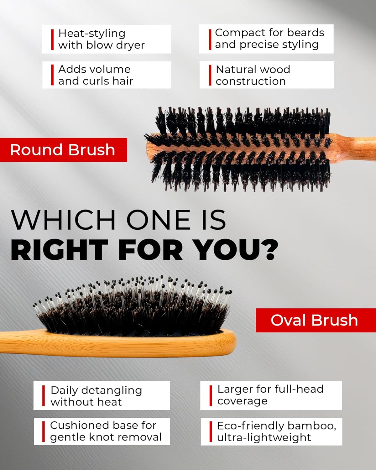Round Brush | Round Boar & Nylon Bristle Brush