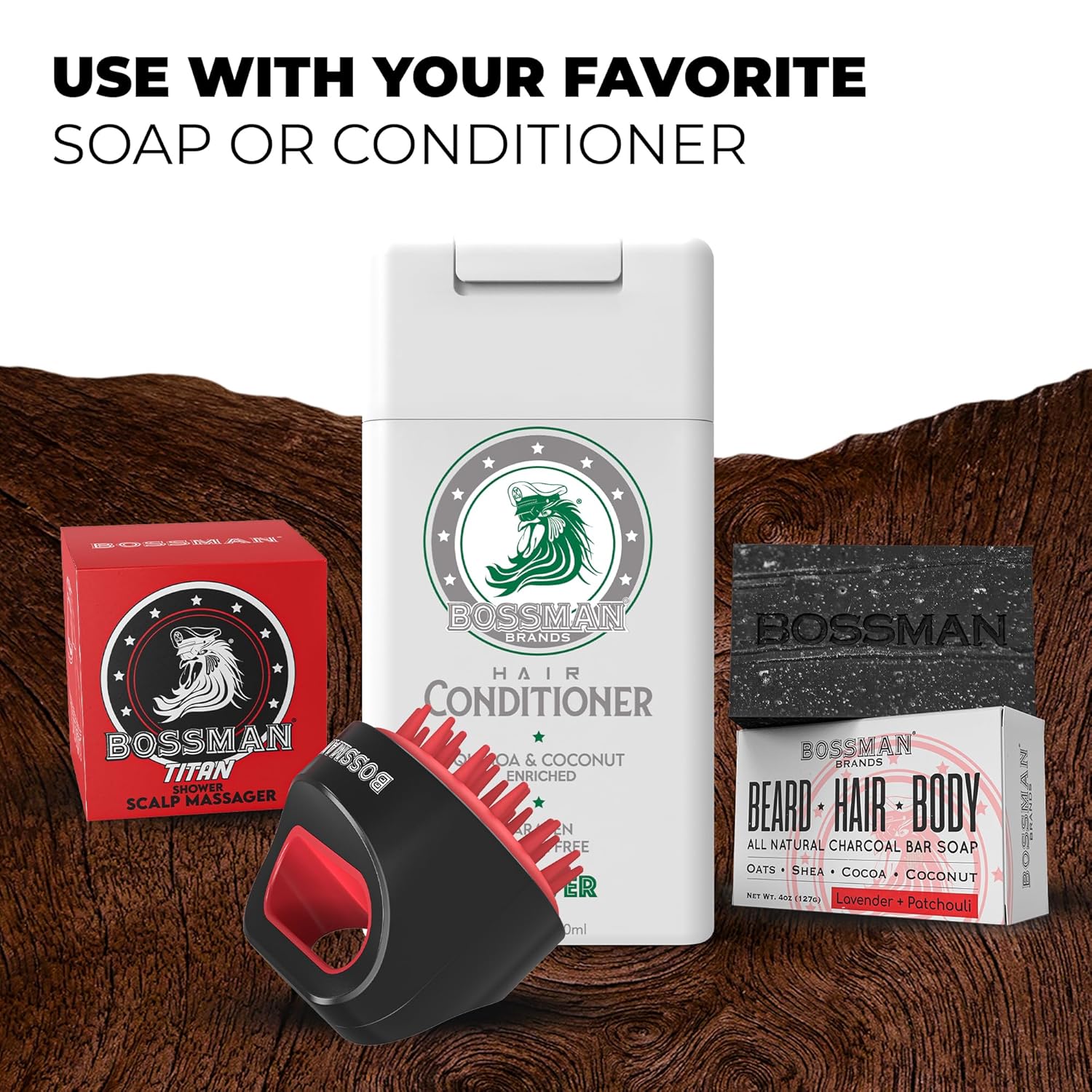 Bossman Titan Shower Scalp Massager.