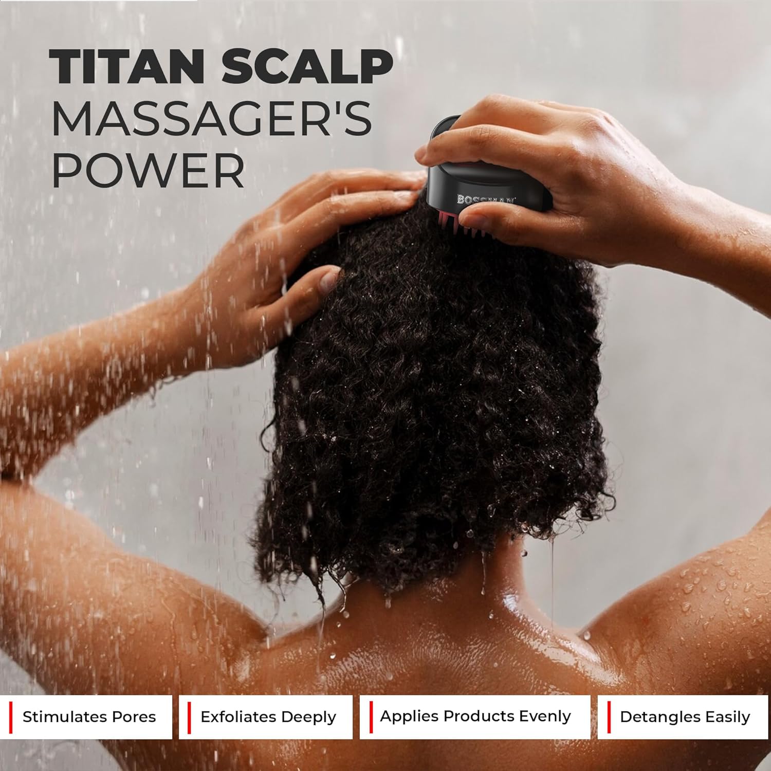 Bossman Titan Shower Scalp Massager.