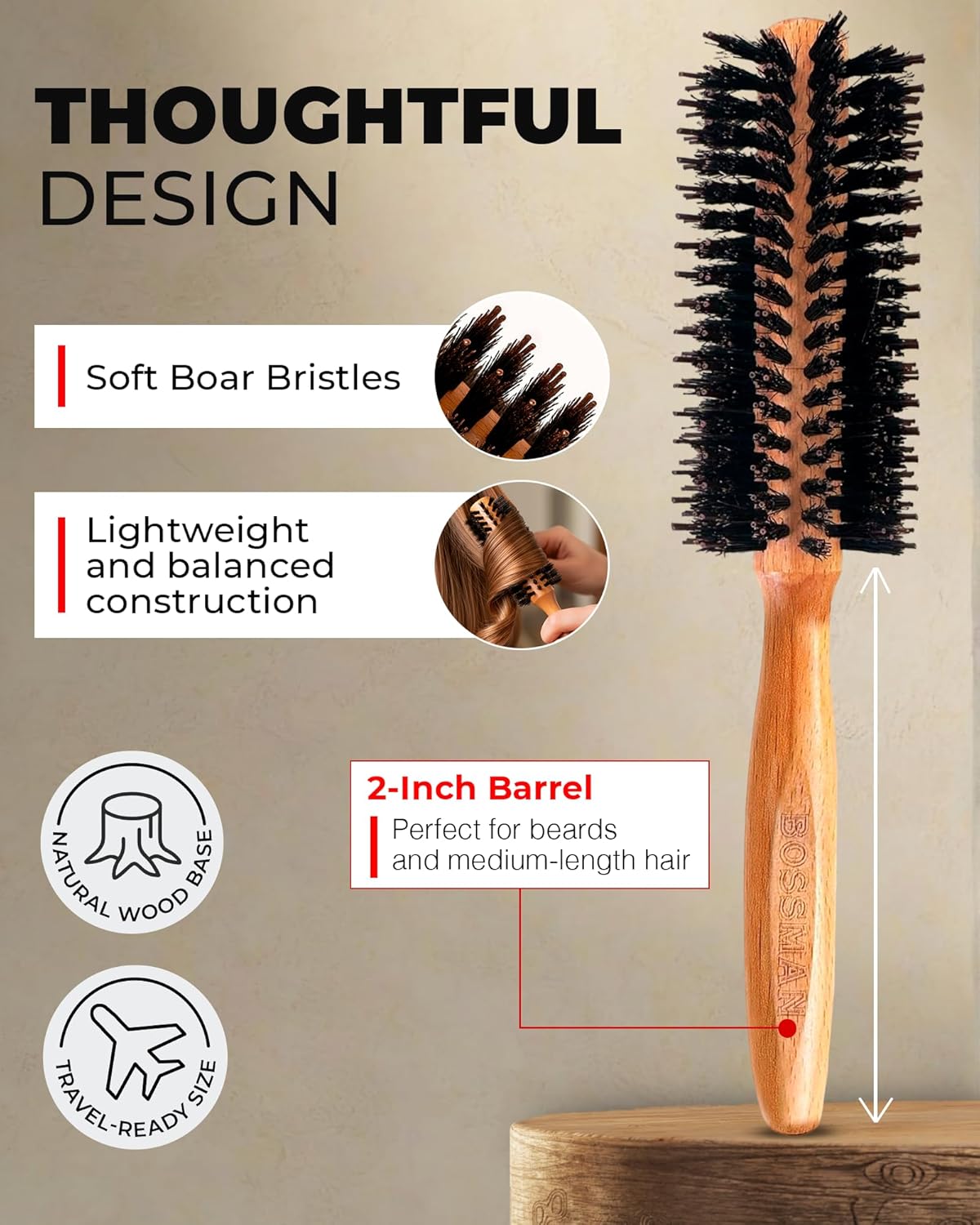 Round Brush | Round Boar & Nylon Bristle Brush
