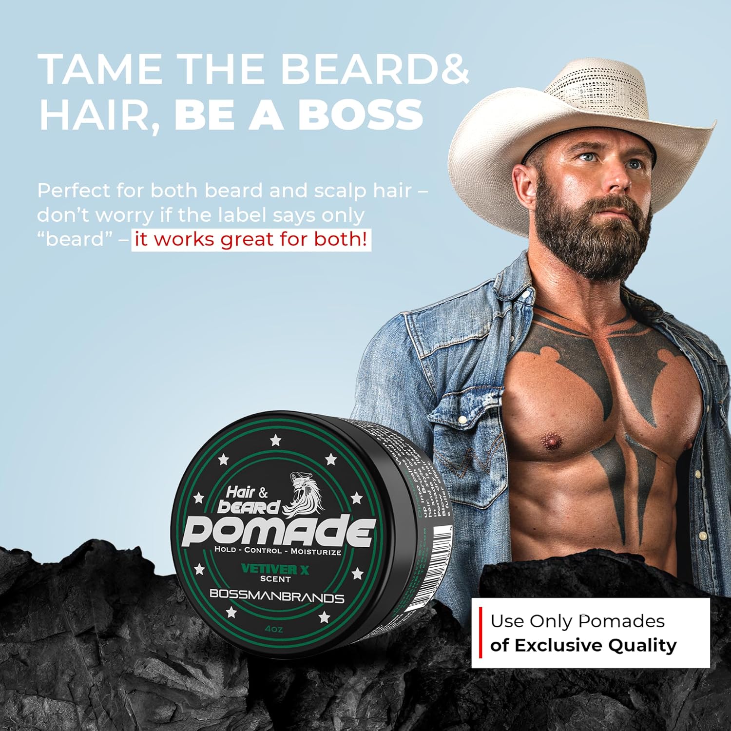 Hair & Beard Vetiver Pomade [Clearance - Final Sale]