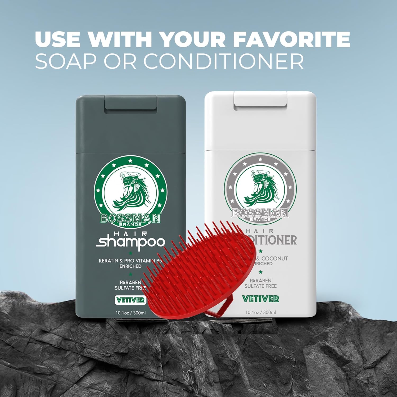 Beard & Scalp Shampoo Shower Brush