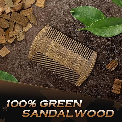 Pocket Size Green Sandalwood Comb
