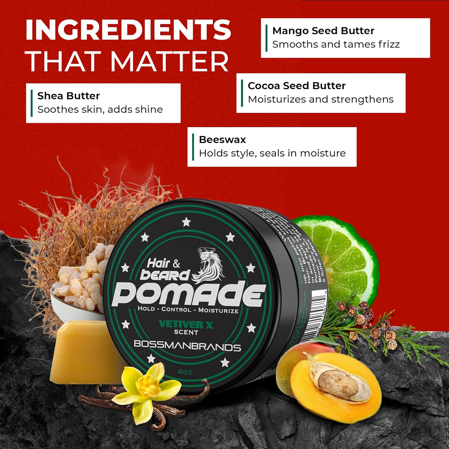 Hair & Beard Vetiver Pomade [Clearance - Final Sale]