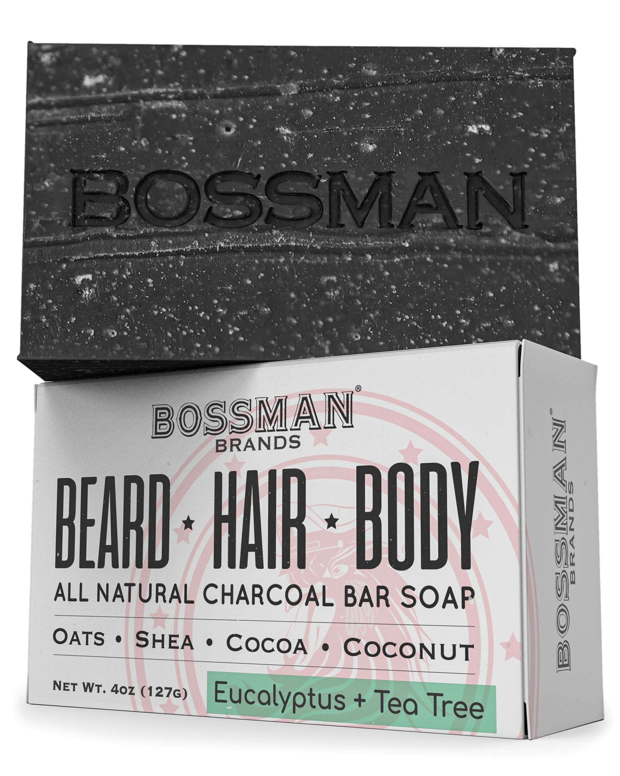 Exfoliating Beard Hair Body Bar Soap Bossman Brands Man Bar Soap