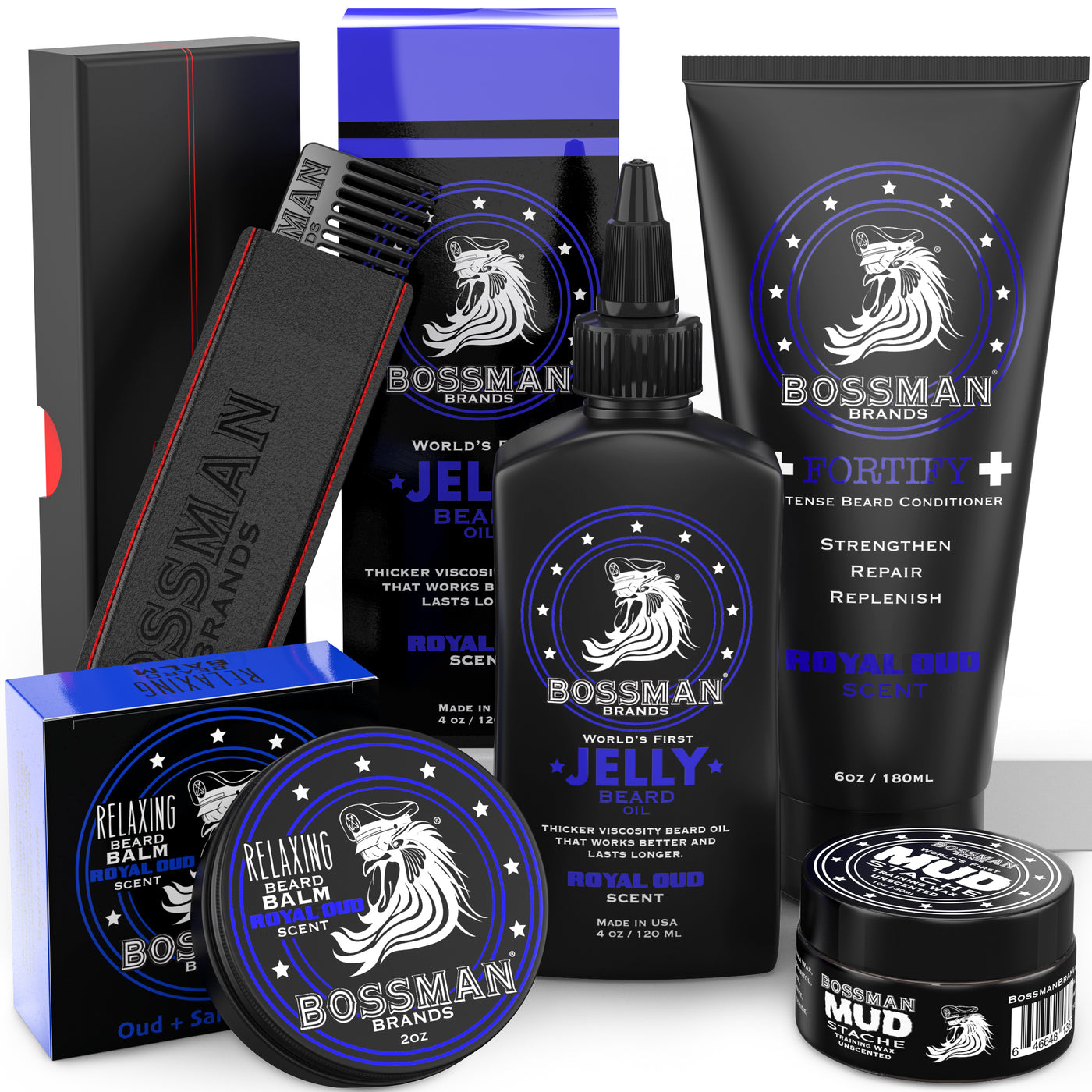 Bearded Bosses' Complete Facial Hair Care Kit | Bossman Brands