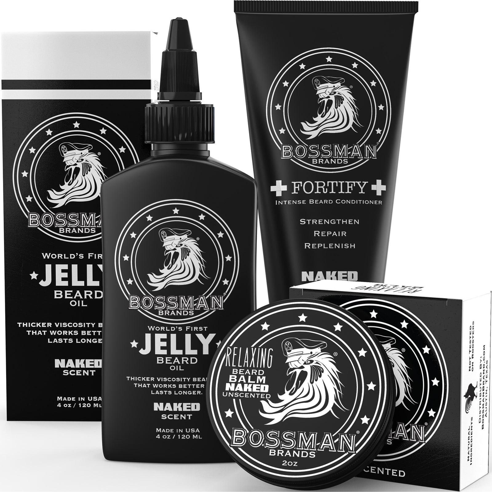 Essentials Beard Care Kit for Beaded Bosses Bossman Brands