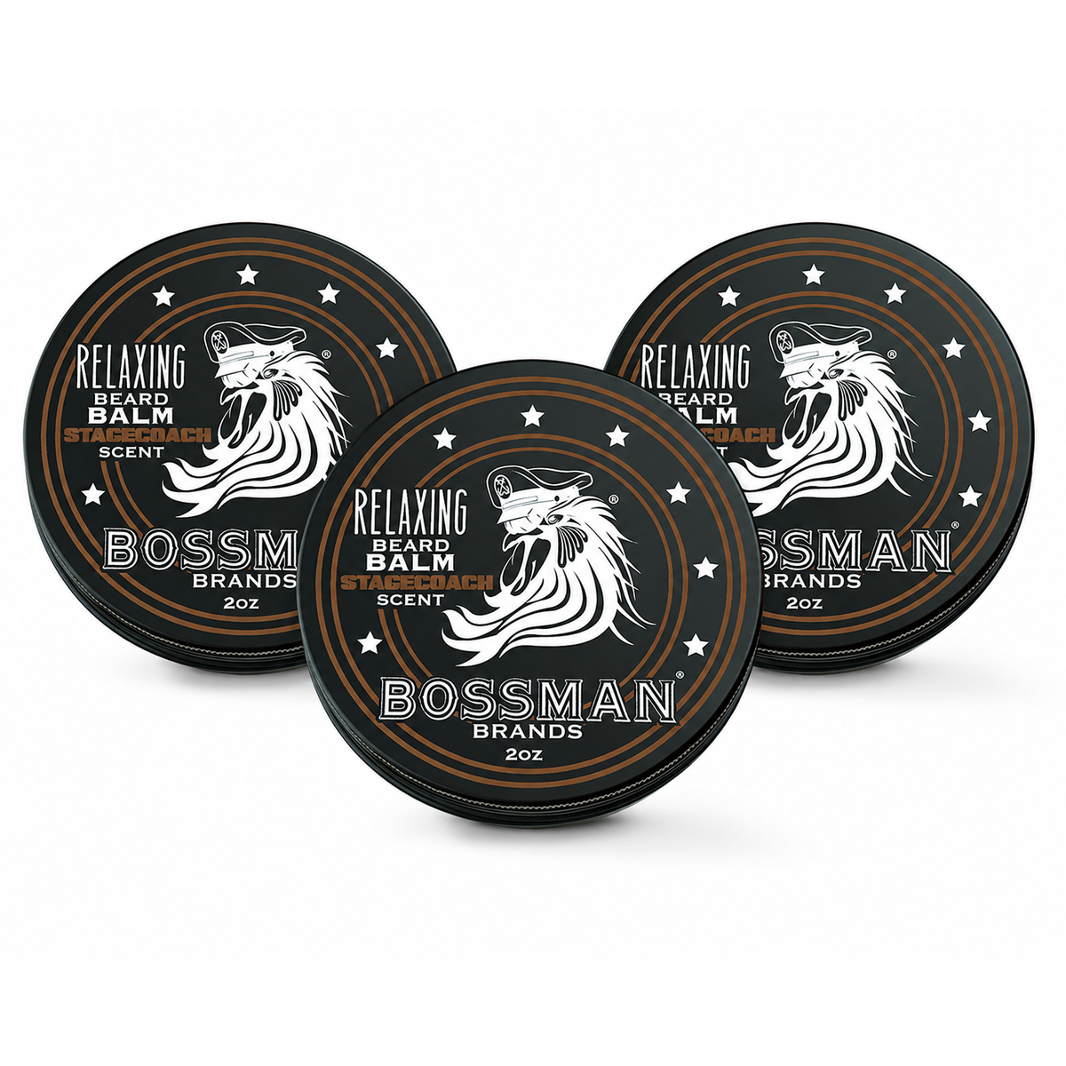Relaxing Beard Balm, Stagecoach, 3-pack#Scent_Stagecoach