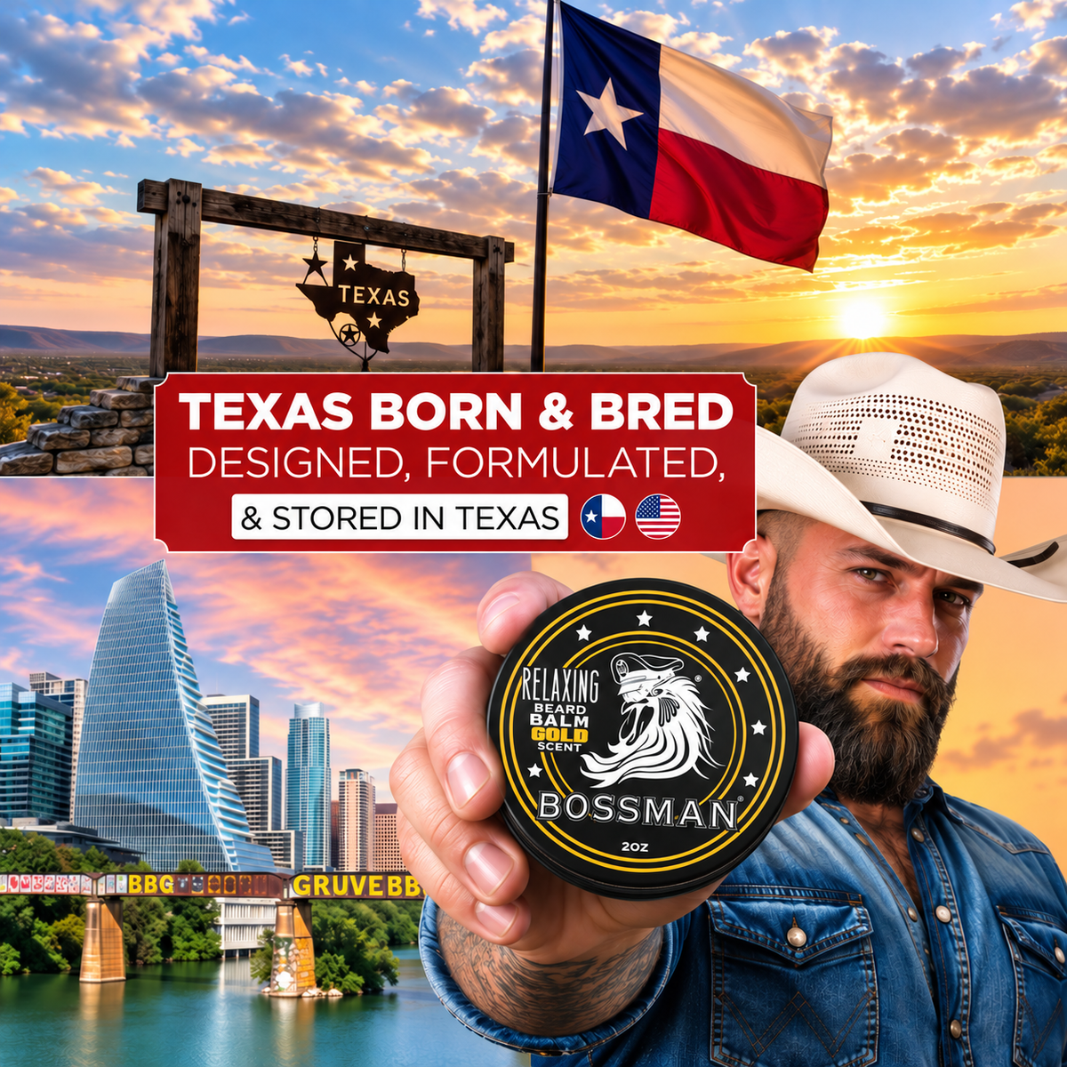 Relaxing Beard Balm, Texas born and bred