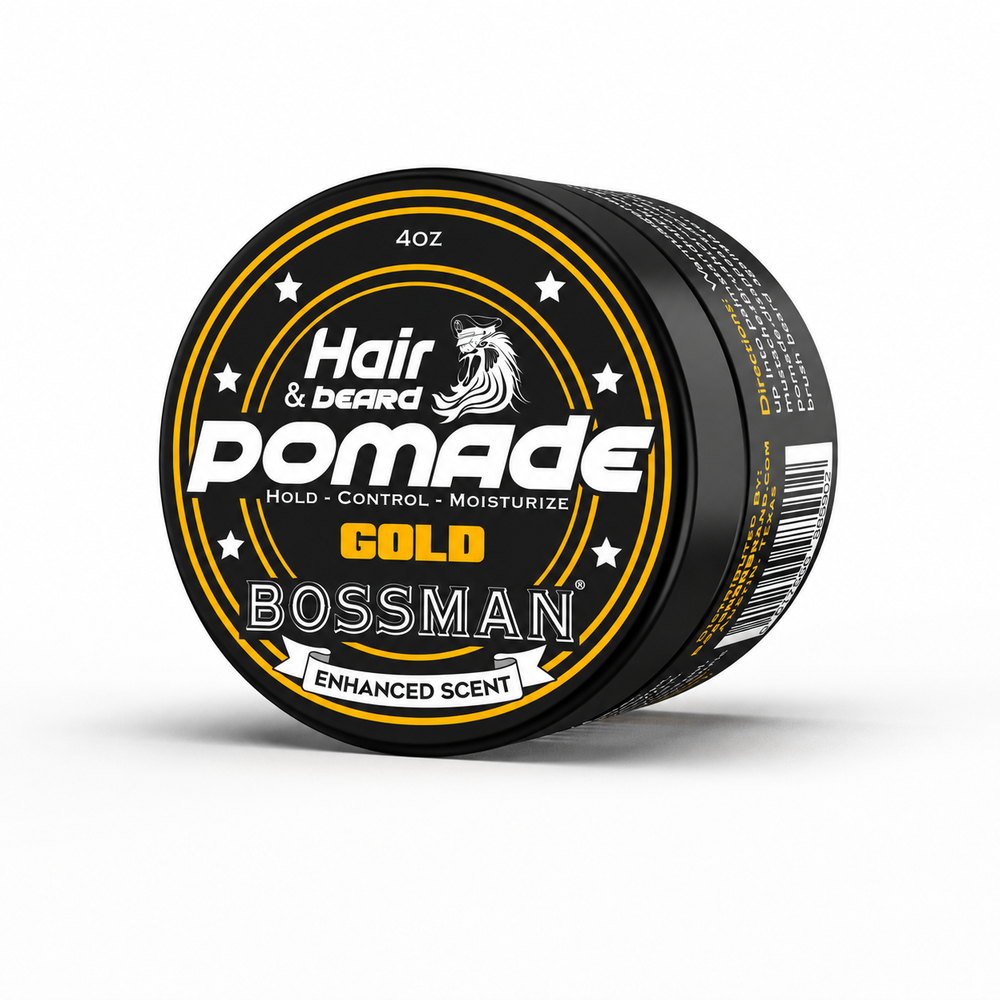 Hair & Beard Pomade, Gold, jar closed