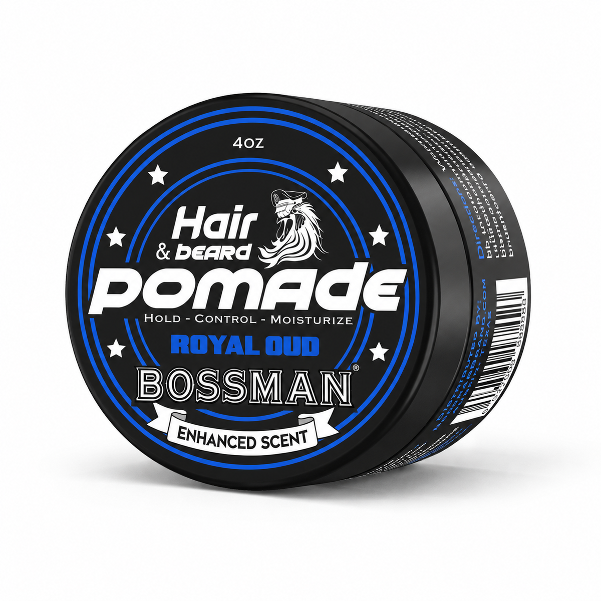 Hair & Beard Pomade, Royal Oud, jar closed#Scent_Royal Oud