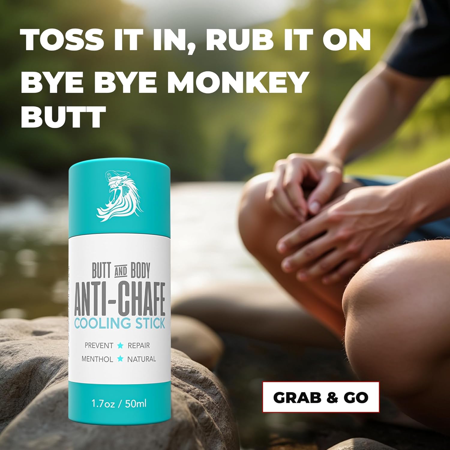 Butt & Body Cooling Anti-Chafe Stick with Menthol