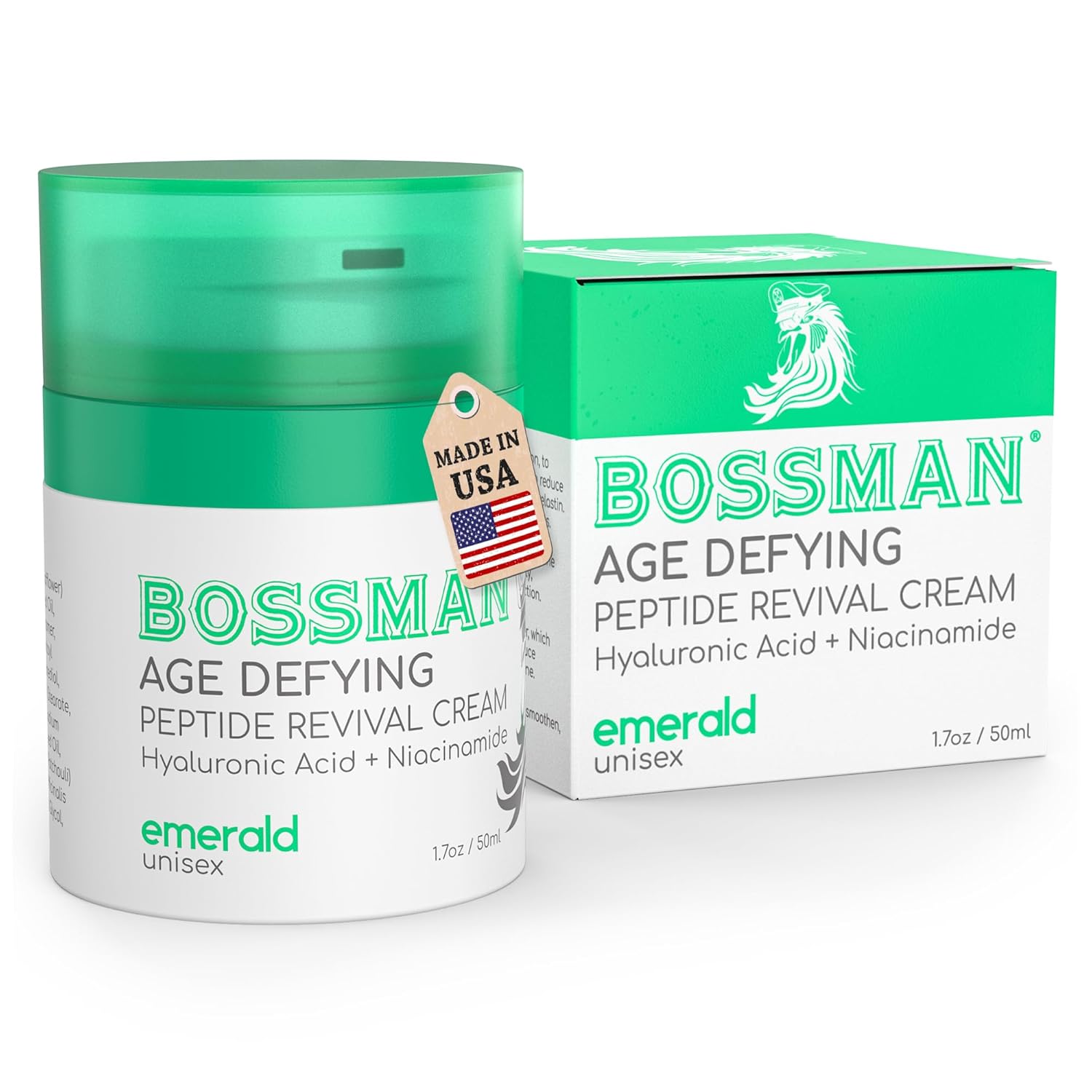 Bossman Peptide Revival Cream 1.7 oz