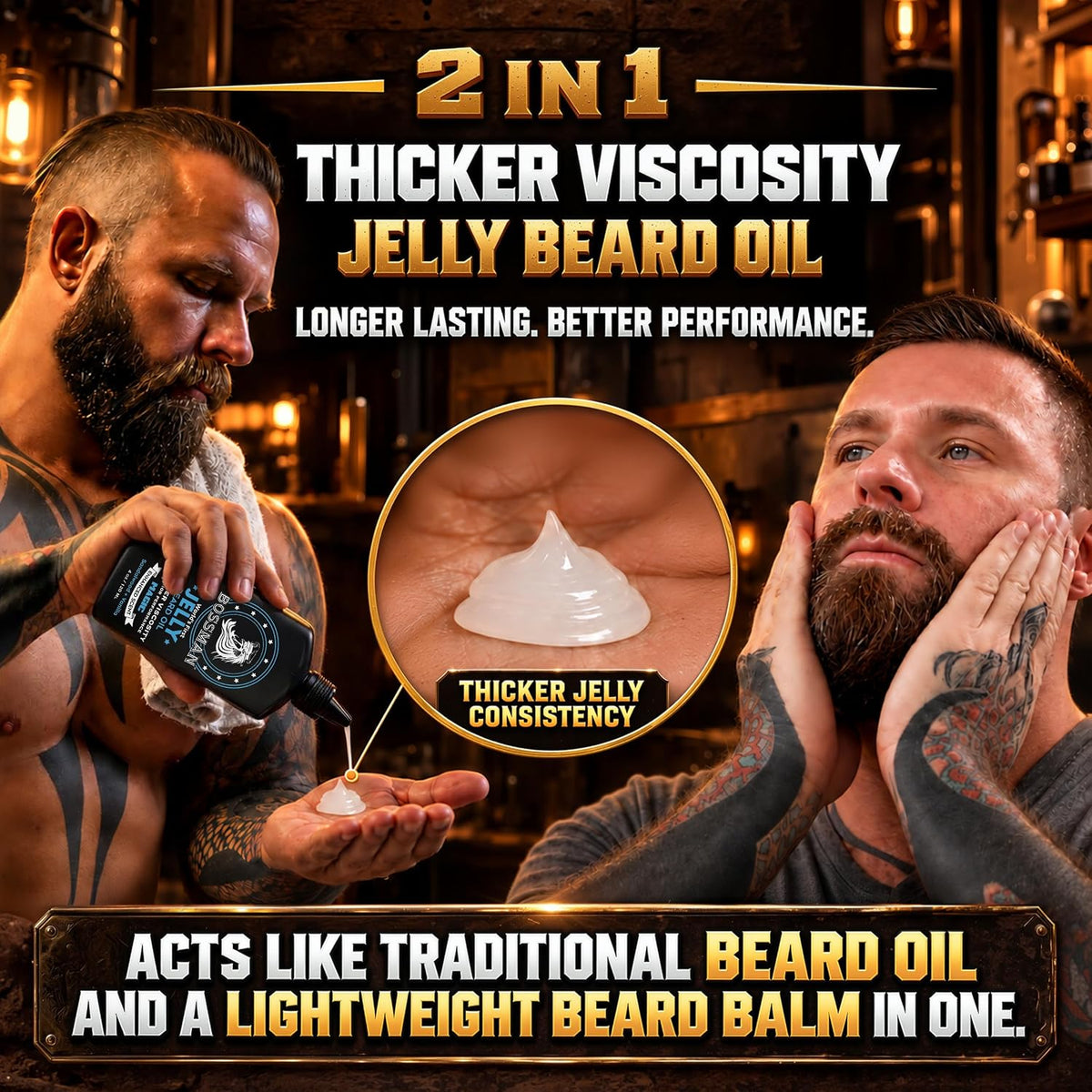 Jelly Beard Oil, 2 in 1 thicker viscosity