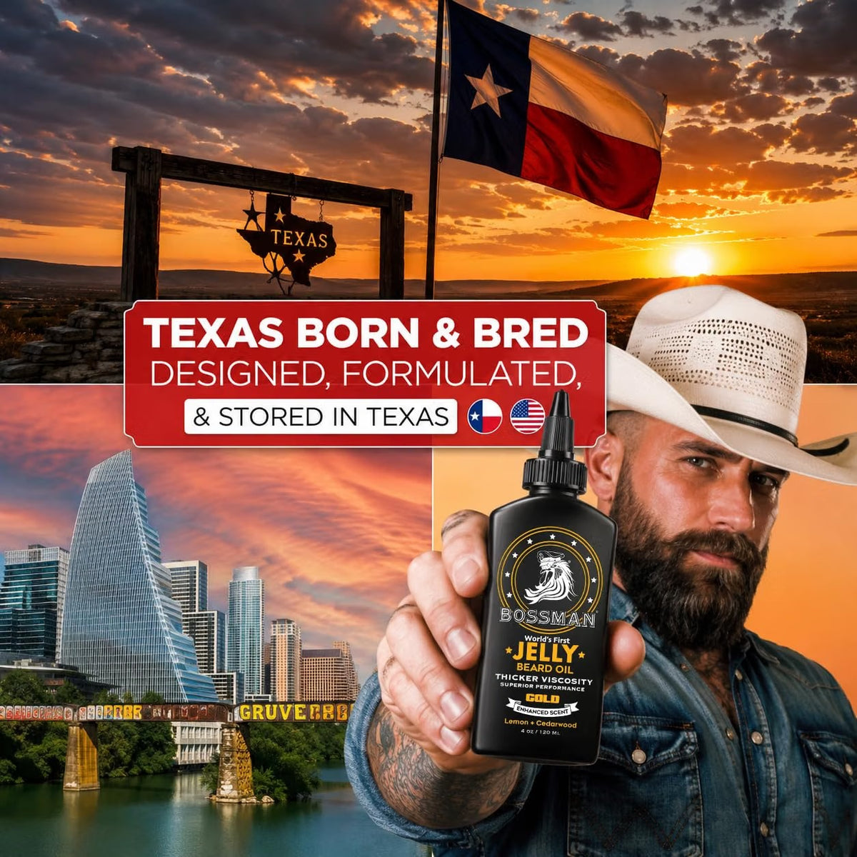 Jelly Beard Oil, Gold, Texas born and bred#Scent_Gold