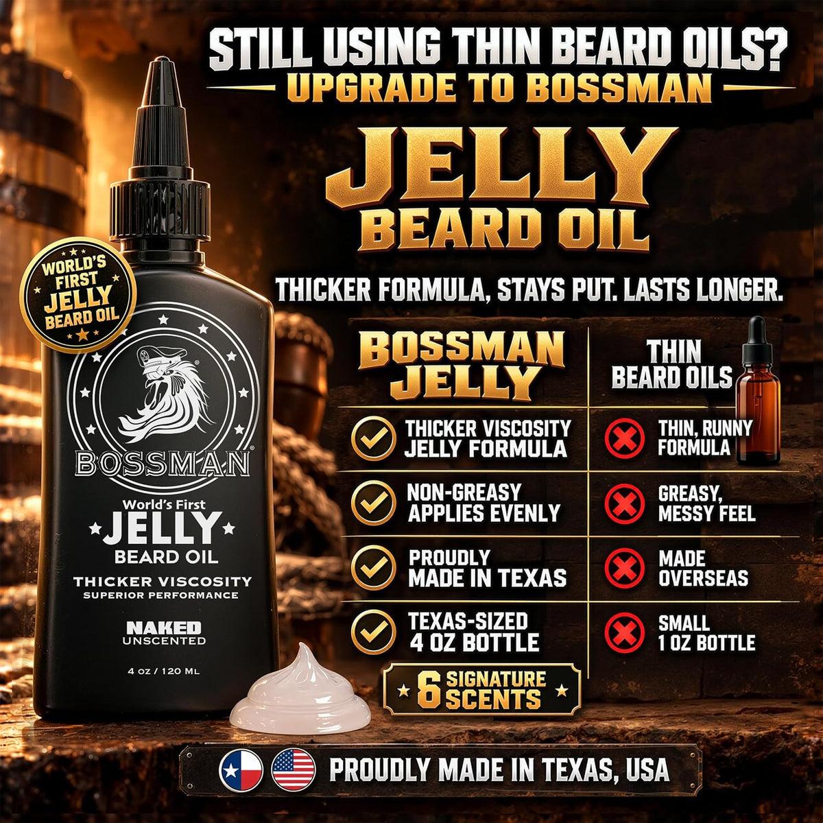 Jelly Beard Oil, Naked, upgrade from thin beard oil#Scent_Naked