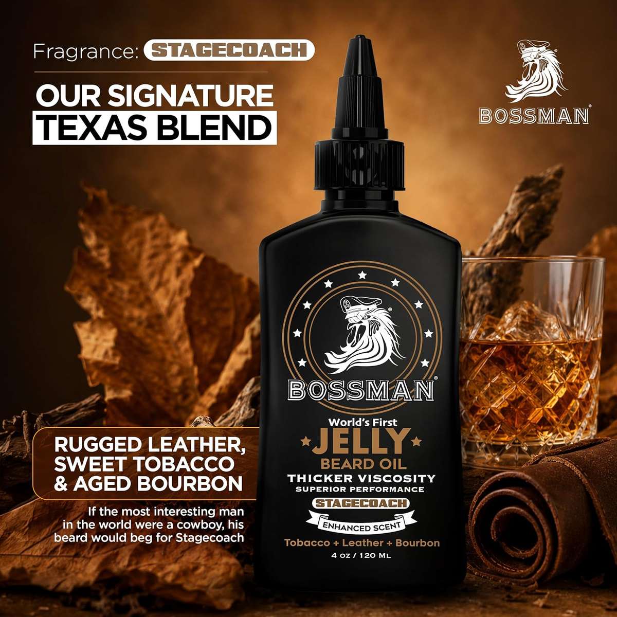 Jelly Beard Oil, Stagecoach, scent card, our signature Texas blend#Scent_Stagecoach