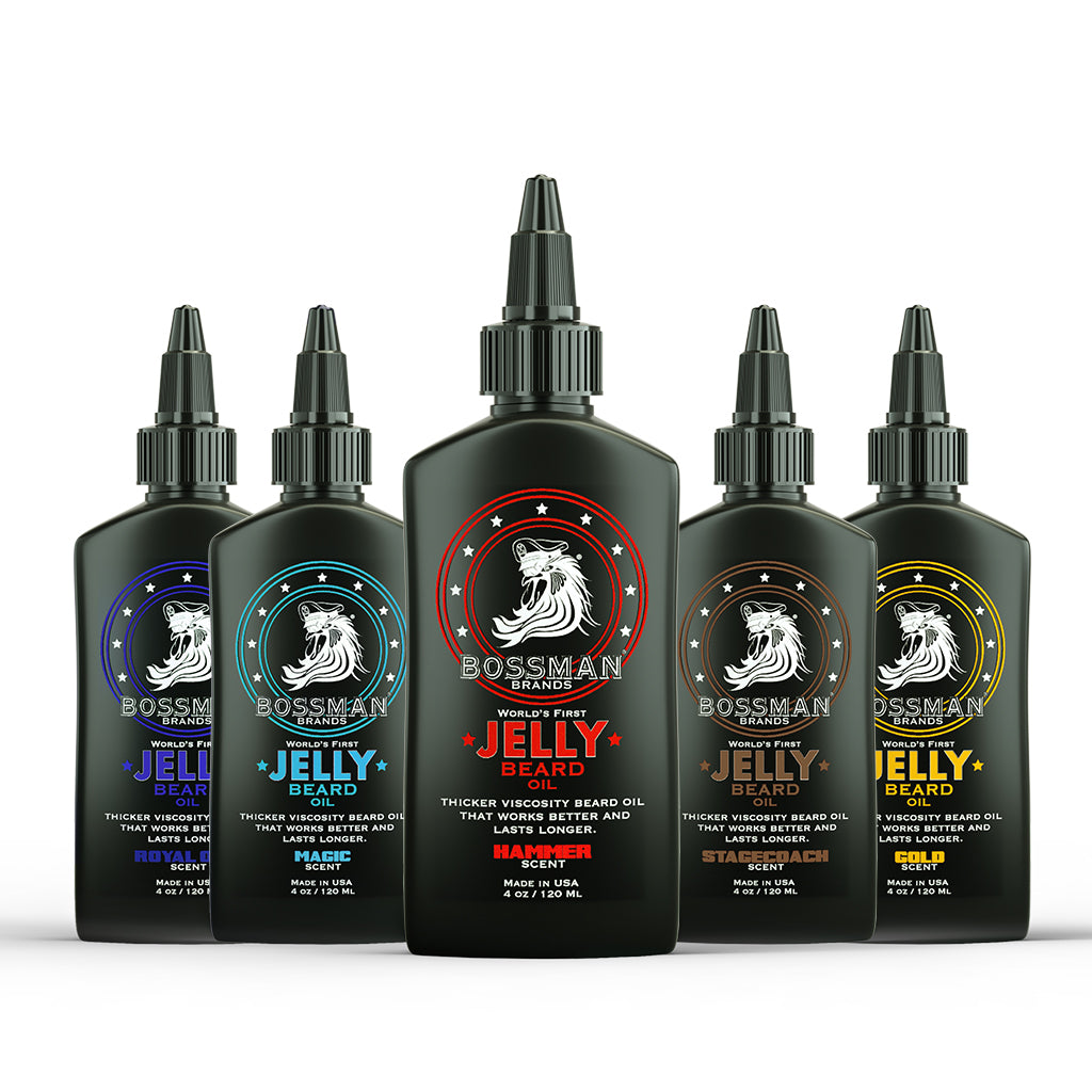Jelly Beard Oil, multi-scent lineup