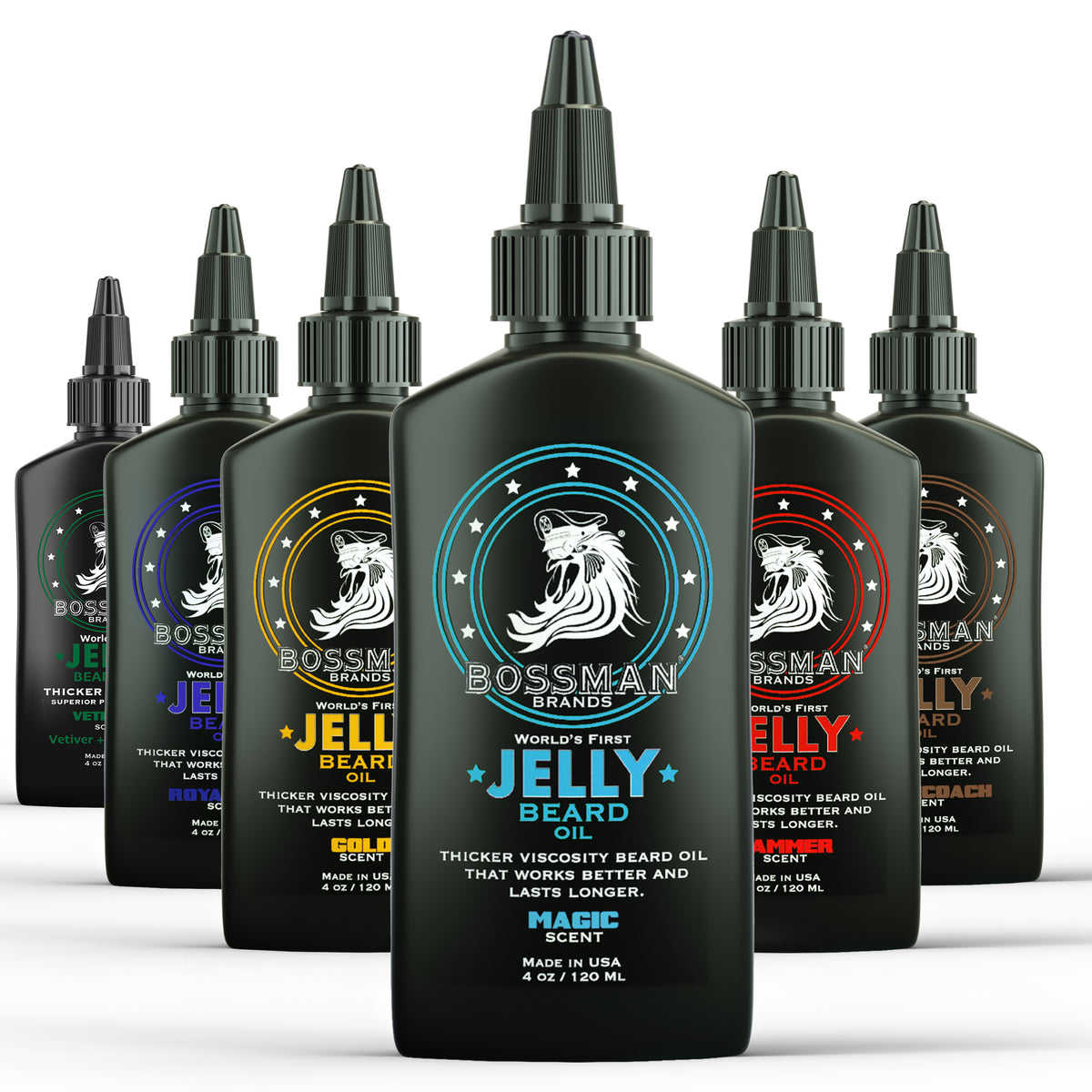Jelly Beard Oil, multi-scent lineup